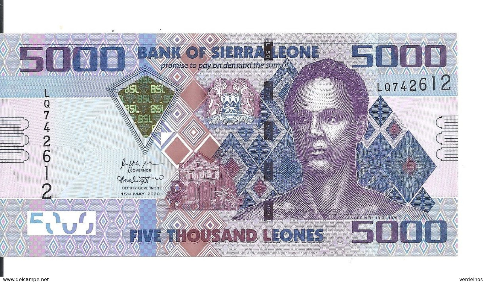 SIERRA LEONE 5000 LEONES 2020 UNC P 32 - Sierra Leone