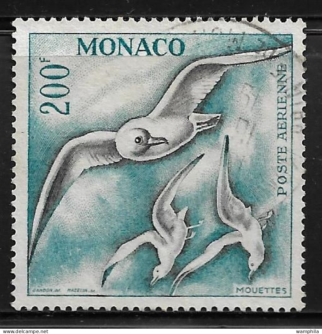 Monaco P.A 67*  Oblitéré. Oiseaux De Mer. Cote 230€. - Seagulls