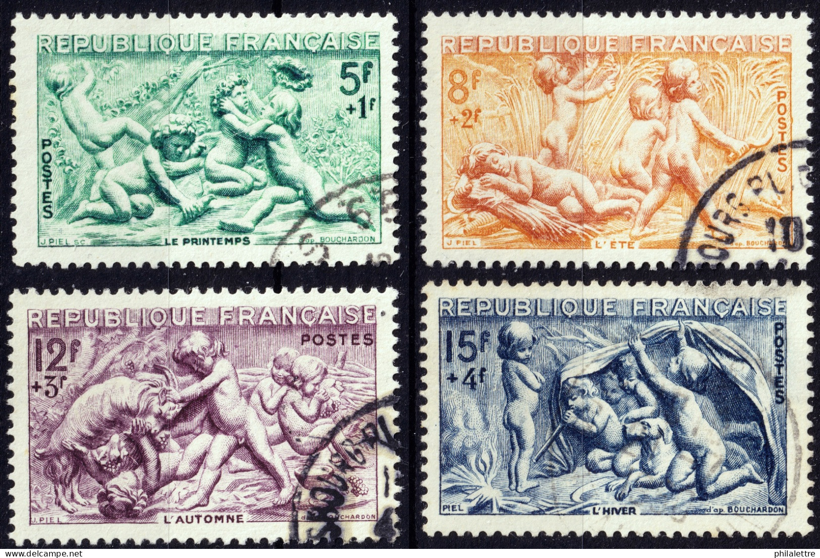 FRANCE - 1949 Yv.859/62 Série Des Saisons - Oblitérés TB - Oblitérés