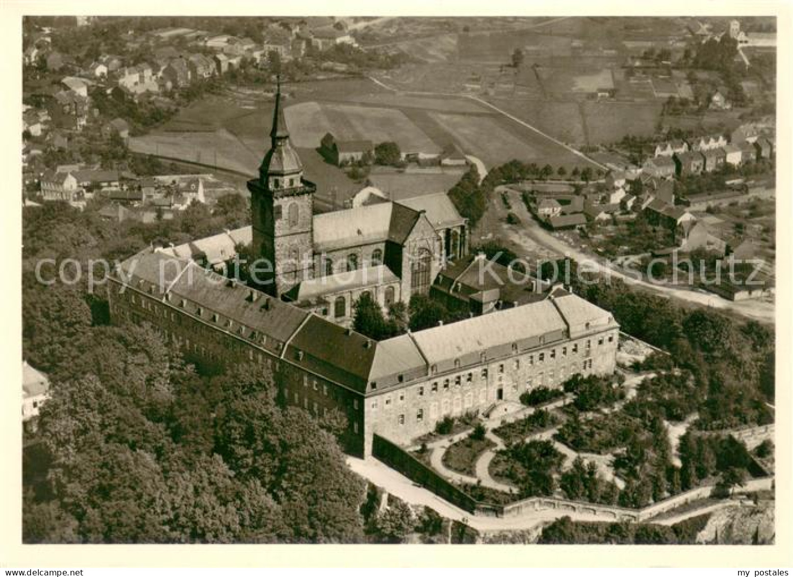 73741084 Siegburg Fliegeraufnahme Benediktinerabtei Michaelsberg Siegburg - Siegburg