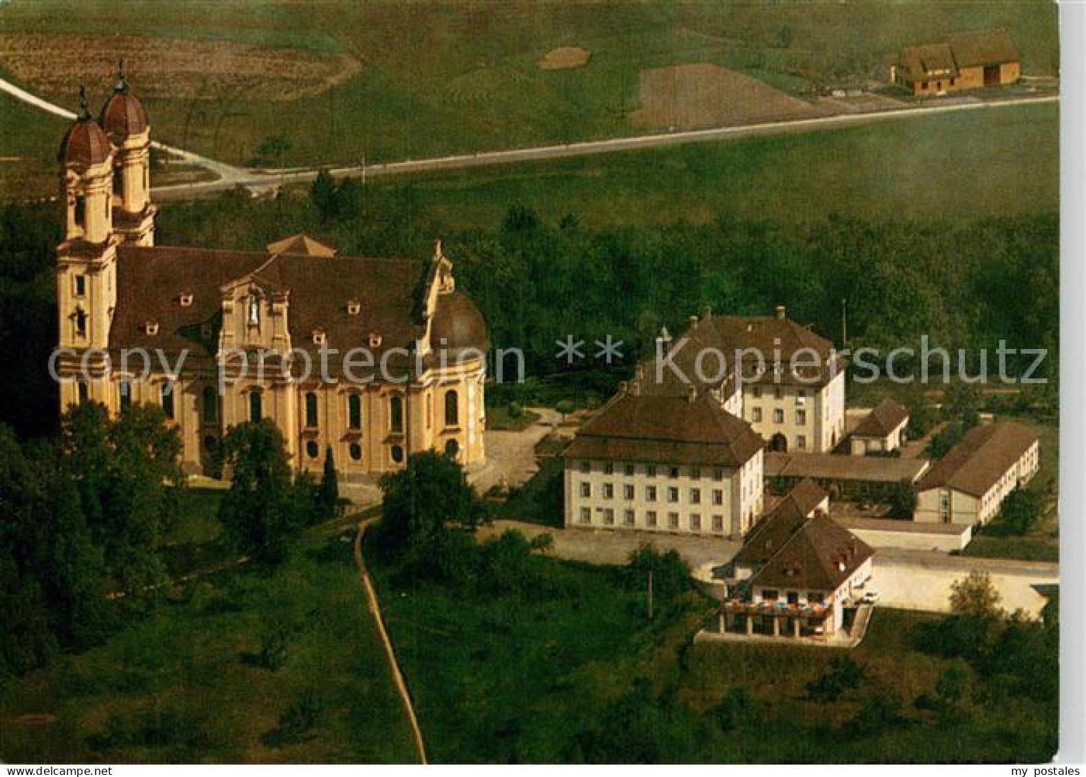 73721246 Ellwangen Jagst Wallfahrtskirche Schoenenberg Mit Haus Schoenenberg Fli - Ellwangen