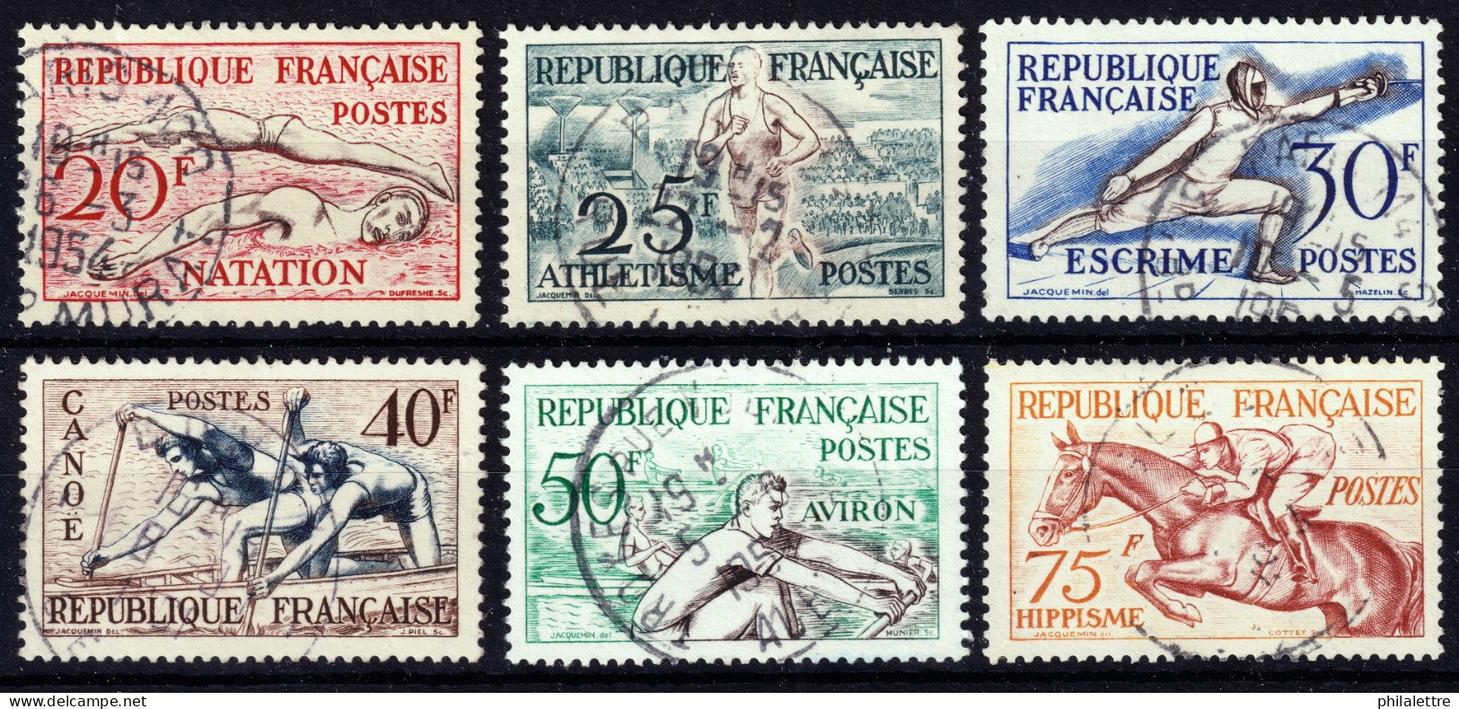 FRANCE - 1953 Yv.960/5 Jeux Olympiques D'Helsinki - Oblitérés TB - Usati