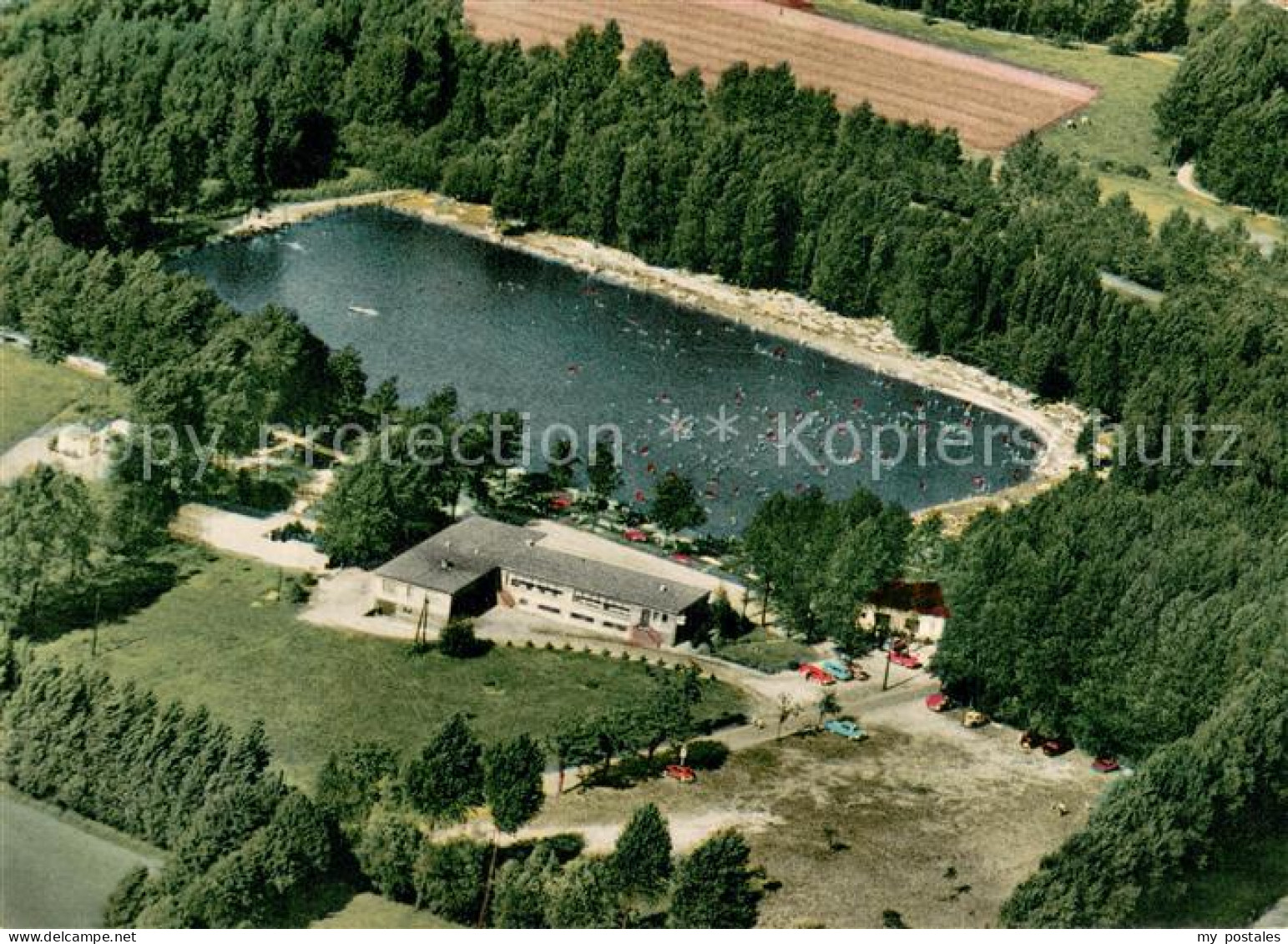 73720933 Breyell Strandrestaurant Quellensee Waldfreibad Fliegeraufnahme Breyell - Nettetal