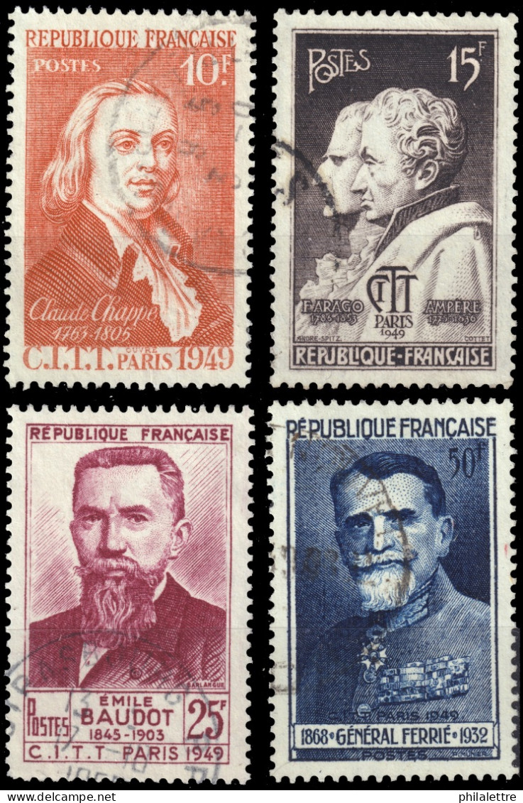 FRANCE - 1949 Yv.844/7 Congrès International De Télégraphie & Téléphonie - Oblitérés TB - Used Stamps