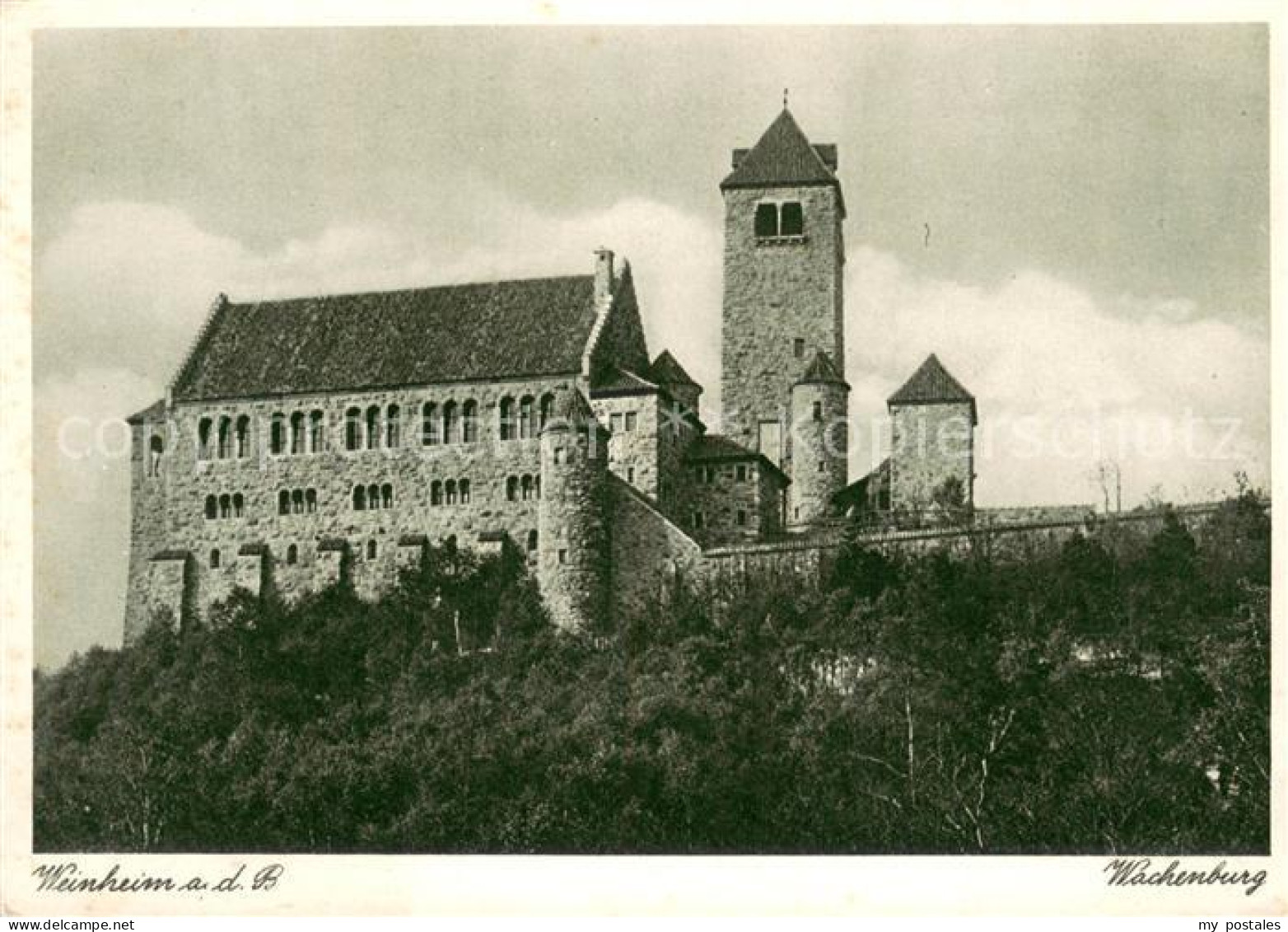 73720321 Weinheim Bergstrasse Wachenburg Kupfertiefdruck Weinheim Bergstrasse - Weinheim