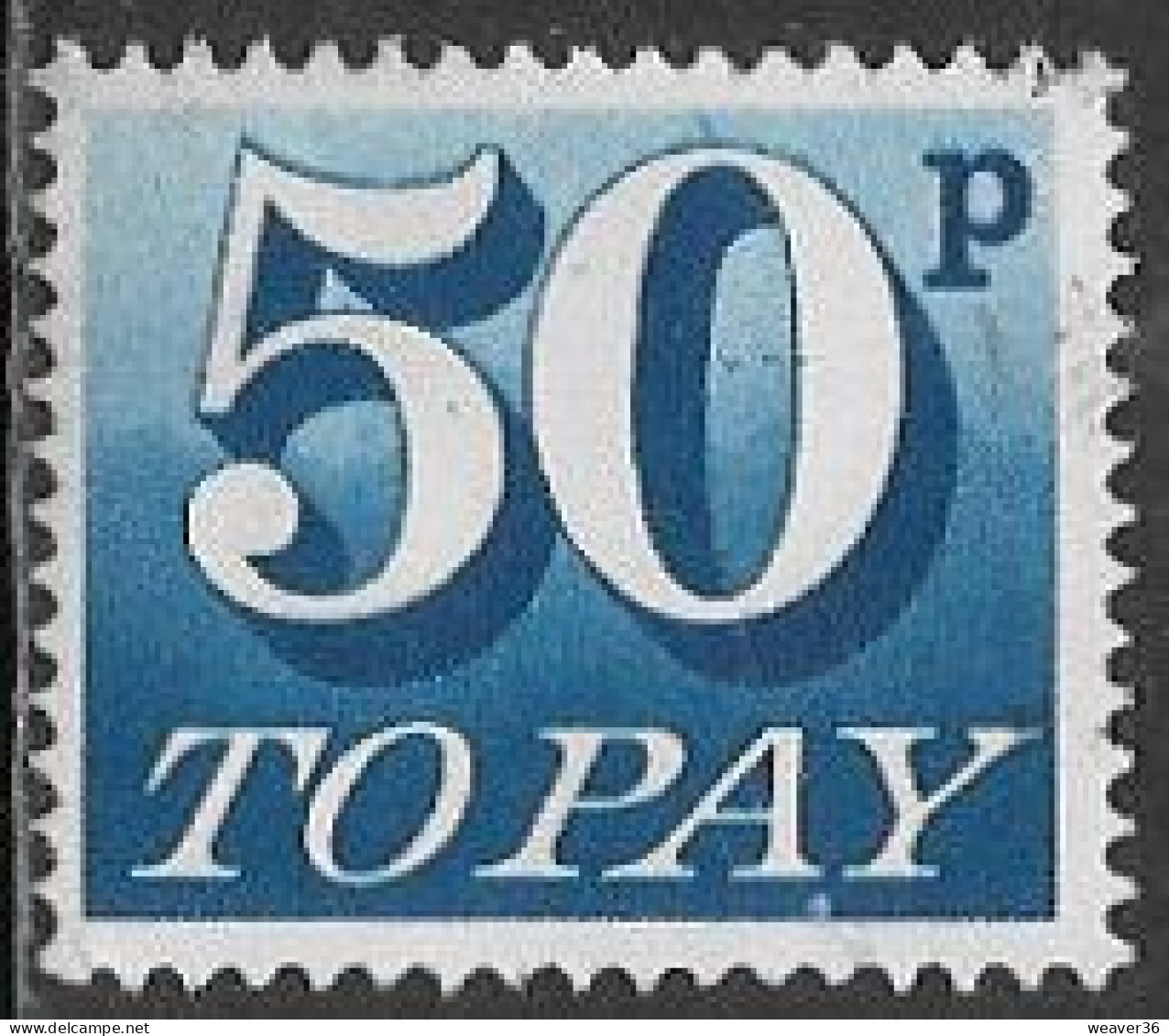 GB SG D87 1970 Postage Due 50p Good/fine Used [9/11387/25M] - Impuestos