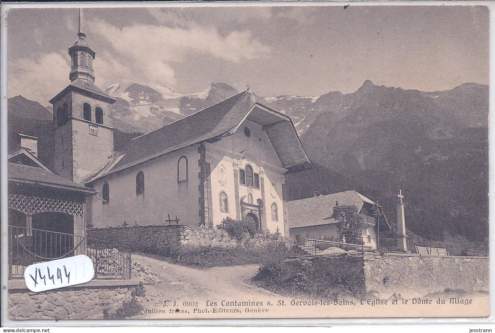 LES CONTAMINES- L EGLISE ET LE DOME DU MIAGE- ENVIRONS DE ST-GERVAIS-LES-BAINS - Contamine-sur-Arve