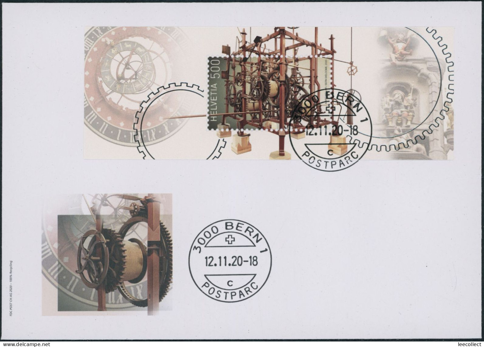 Suisse - 2020 - Uhrenhandwerk - Block - Ersttagsbrief FDC ET - Covers & Documents