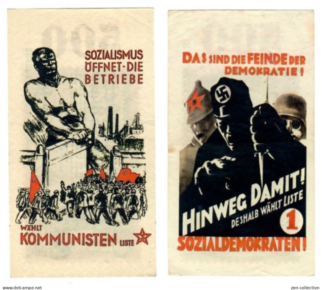 Color 500 Million WW2 Germany Nazi Propaganda FORGERY Overprint On Genuine 1923 Banknote EF - Altri & Non Classificati