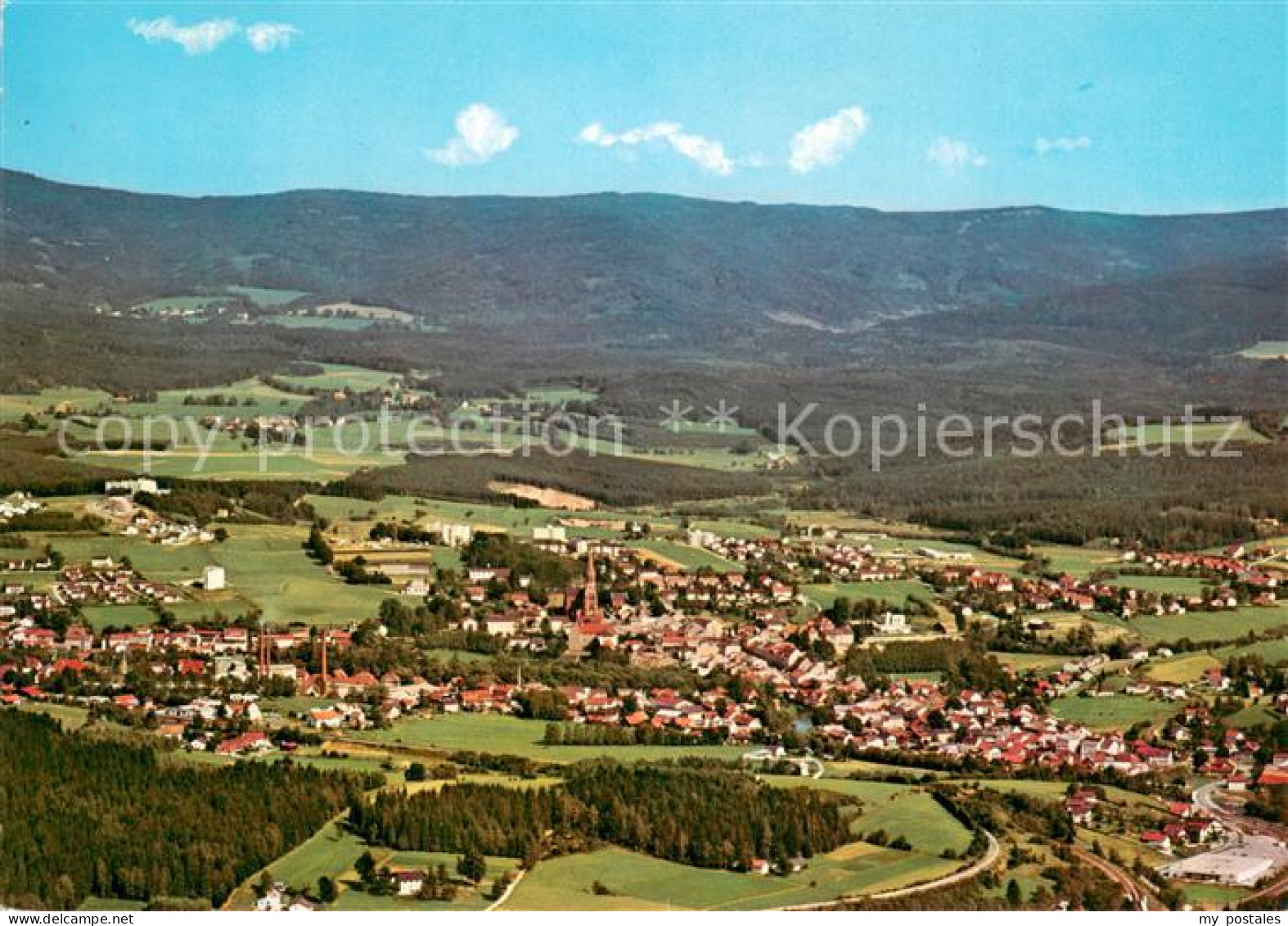 73719385 Zwiesel  Niederbayern Fliegeraufnahme Gesamtansicht  - Zwiesel