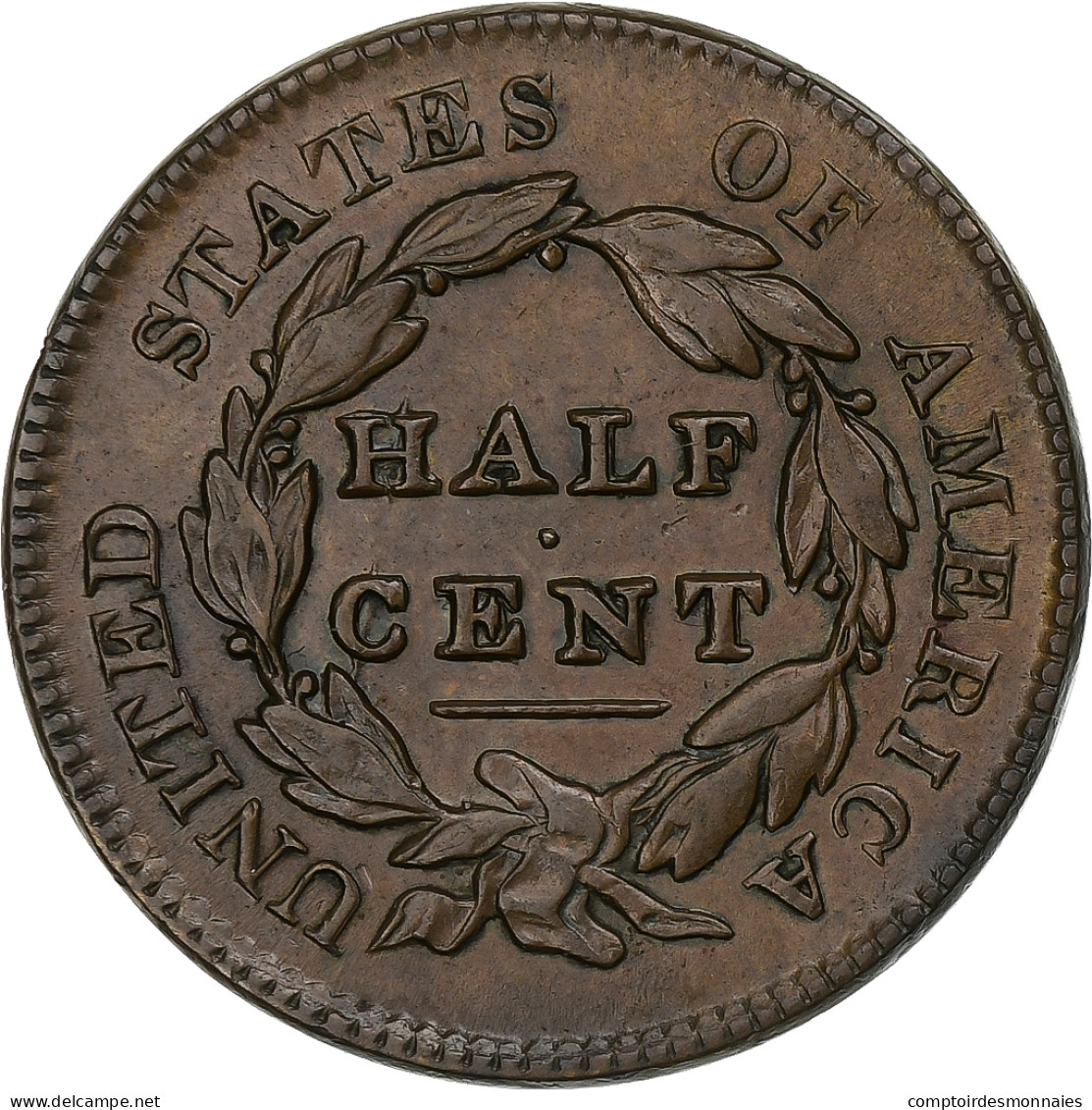 États-Unis, Half Cent, Classic Head, 1829, Philadelphie, Cuivre, SUP, KM:41 - Halve Cent