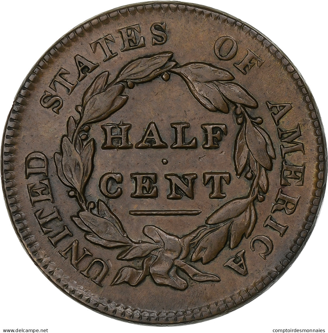 États-Unis, Half Cent, Classic Head, 1829, Philadelphie, Cuivre, SUP, KM:41 - Half Cent