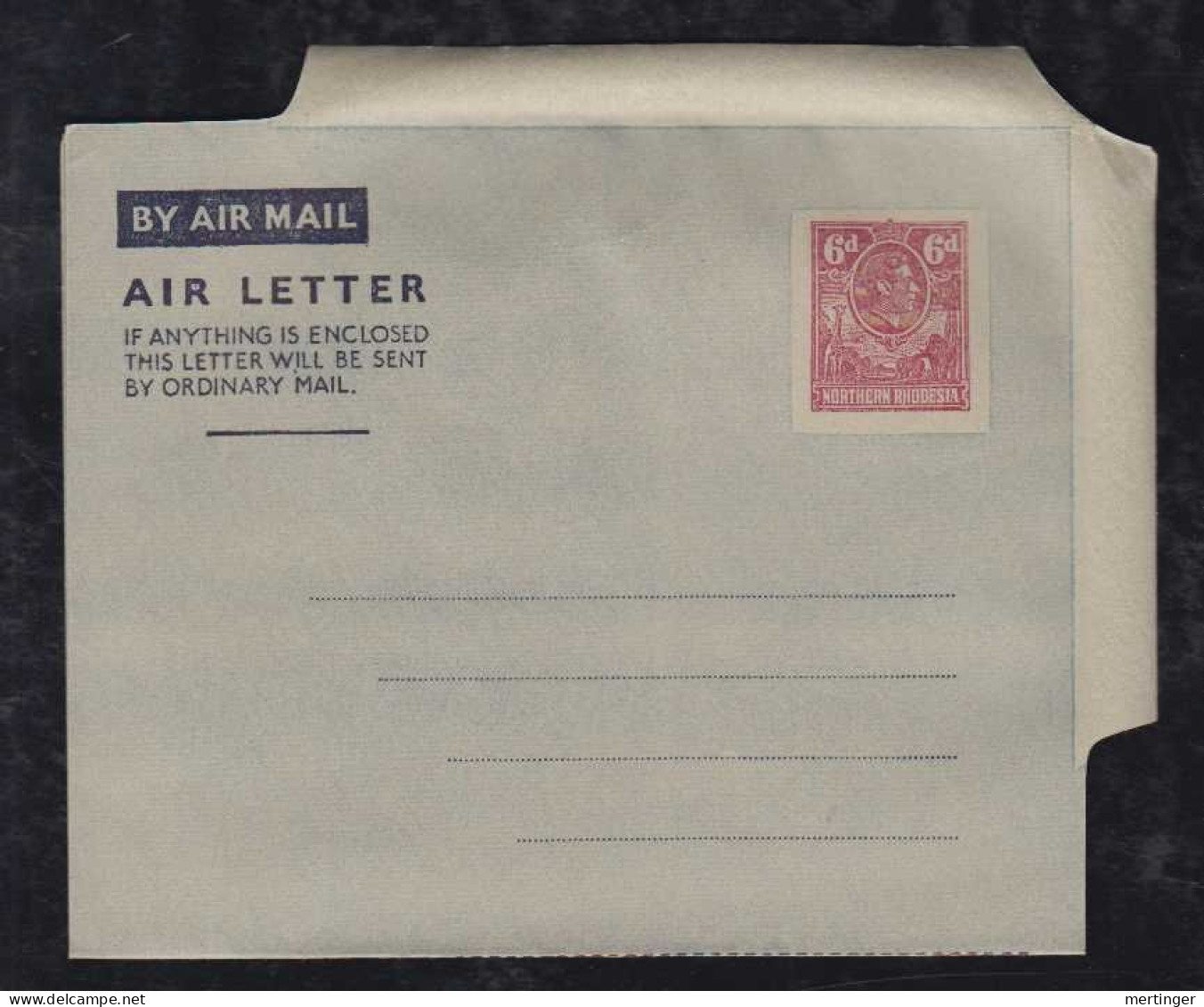 Northern Rhodesia 1949 Aerogramme Stationery Air Letter MNH - Noord-Rhodesië (...-1963)