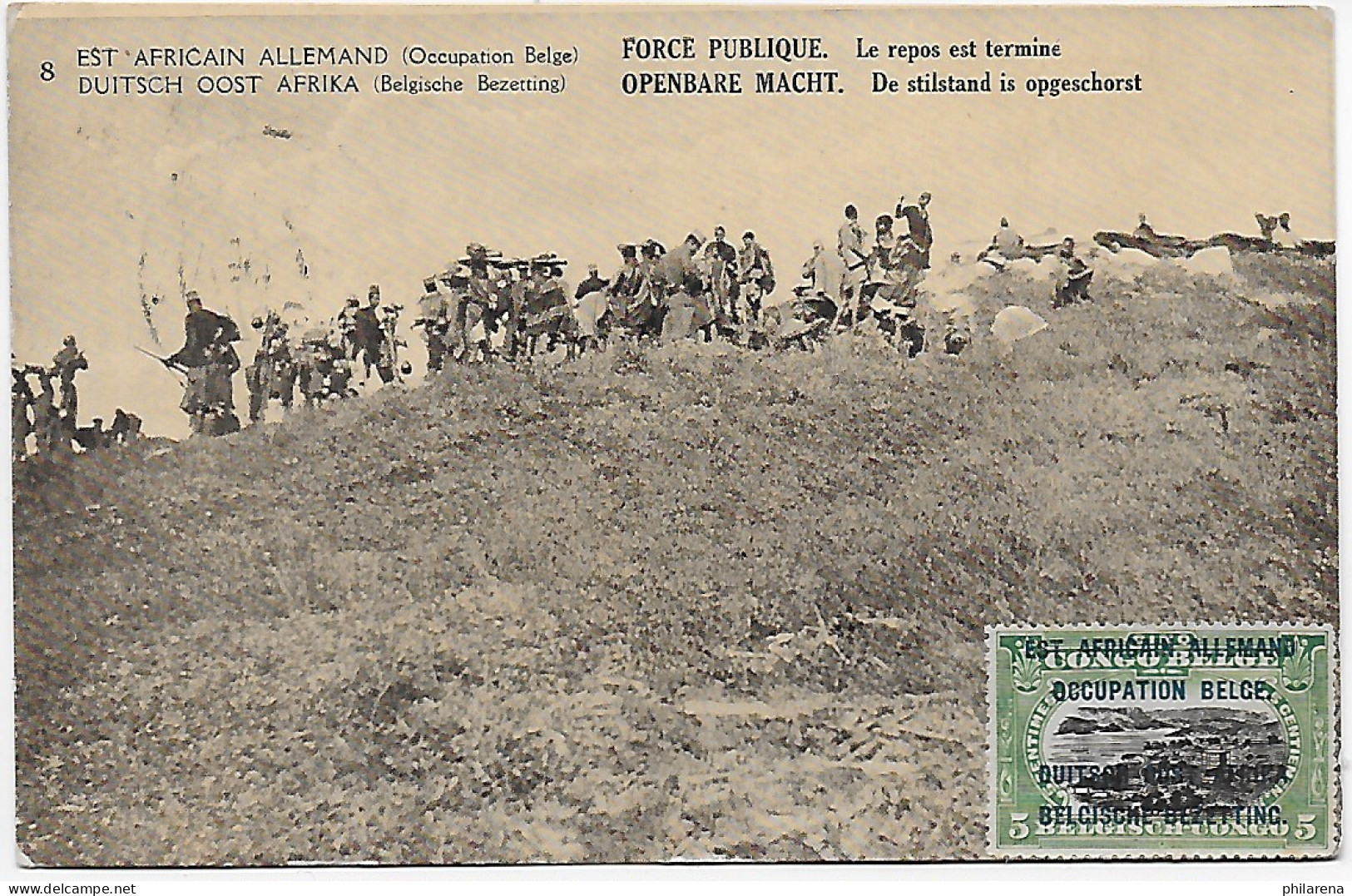 Ansichtskarte Belgisch Kongo: Besetzung DOA 1920 Kigoma, Force Publique - Altri & Non Classificati