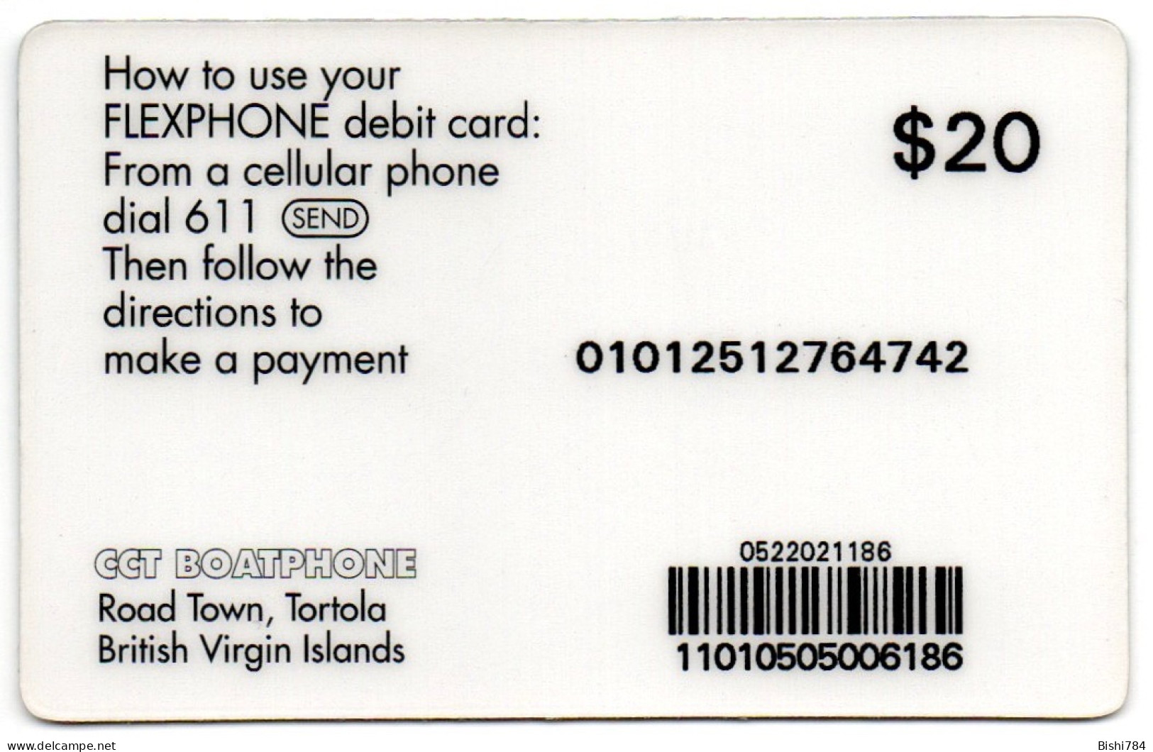 British Virgin Islands - "Put The World In Your Pocket" $20 - Islas Virgenes