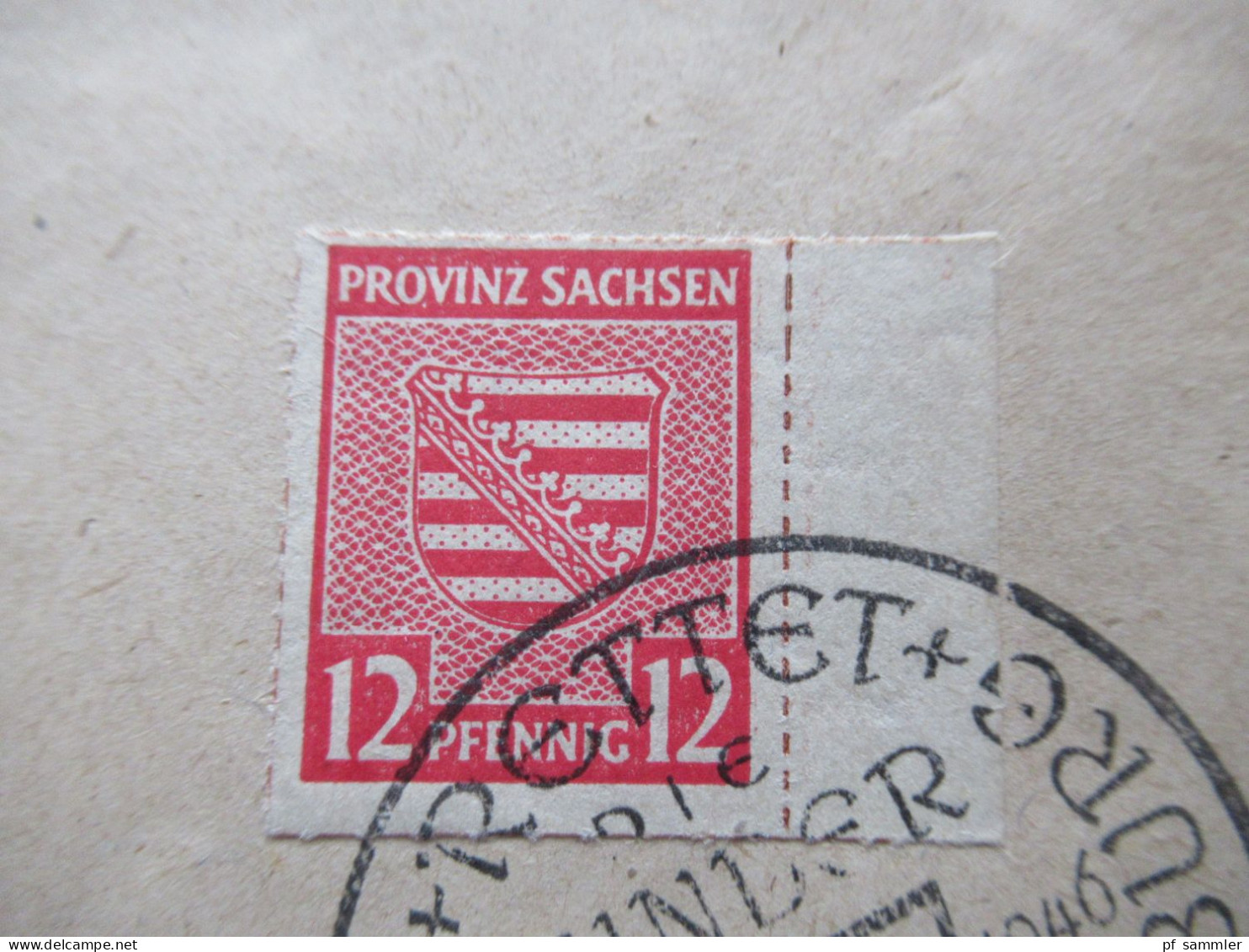 SBZ Lokalausgabe Privaterzeugnis Naumburg Mi.Nr.6 Randstück Rechts Sonderbeleg Rettet Die Kinder Mit Sonderstempel - Storia Postale