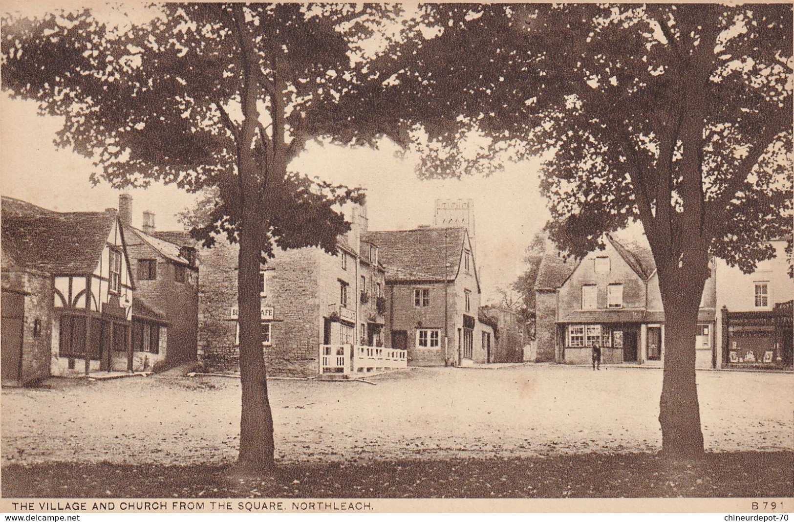 THE VILLAGE AND CHURCH FROM THE SQUARE. NORTHLEACH. B791 The Borough - Altri & Non Classificati