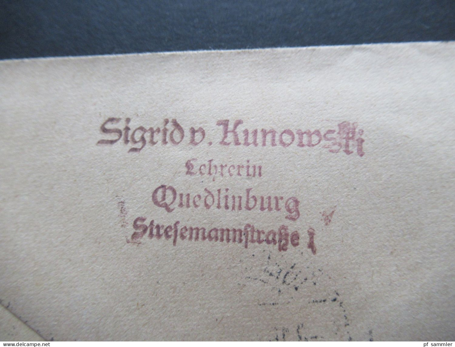 SBZ 1948 Kontrollrat Mit Aufdruck SBZ MiF Nr.182 (3) Und 186 Ortsbrief Und Tagesstempel Quedlinburg Mit Abs. Stempel - Briefe U. Dokumente