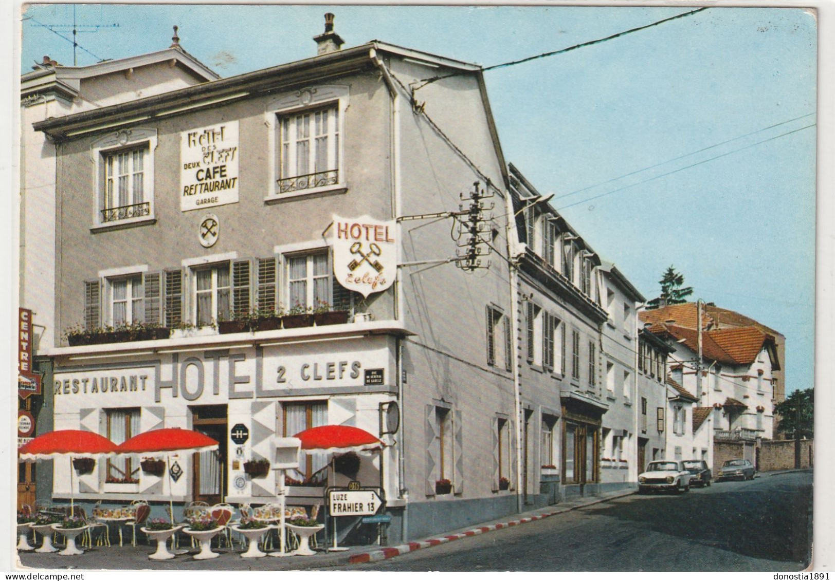 HERICOURT (70) - Café-Hôtel-Restaurant Des 2 Clefs - 105x150 Glacée - Ed. Du Sapin D'Or N° 1.191 - Timbrée 1976 - Héricourt