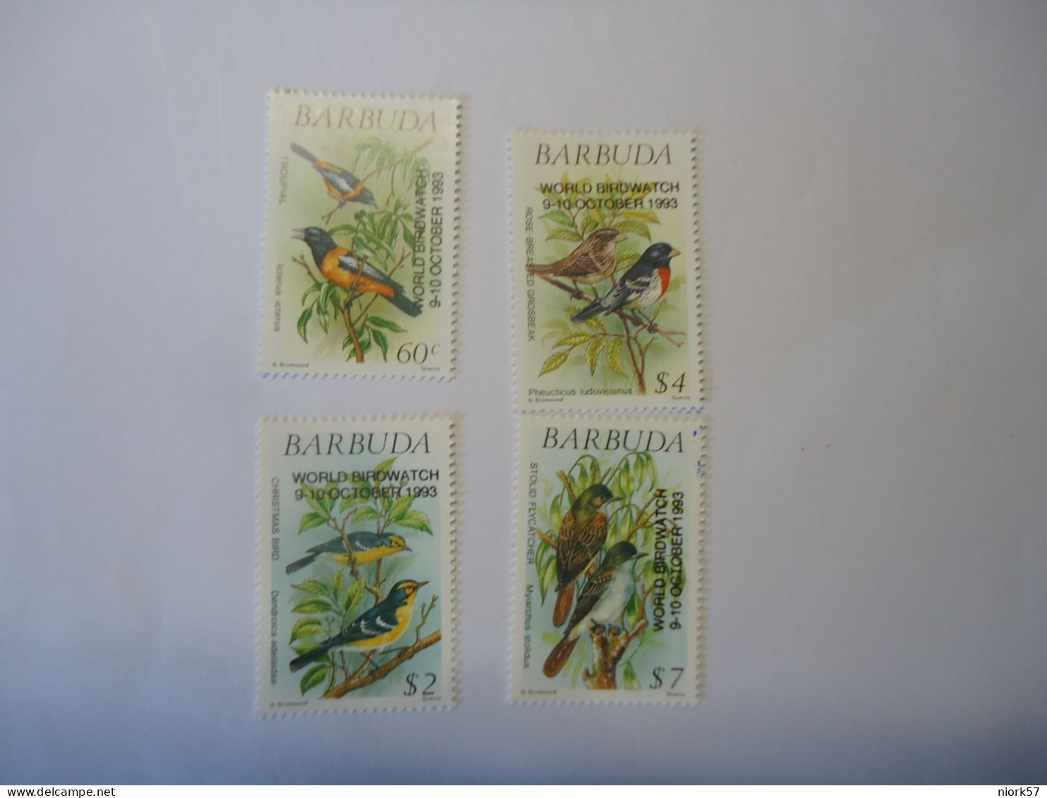 BARBUDA    MNH   STAMPS  BIRD BIRDS SST 4 1991 - Ducks