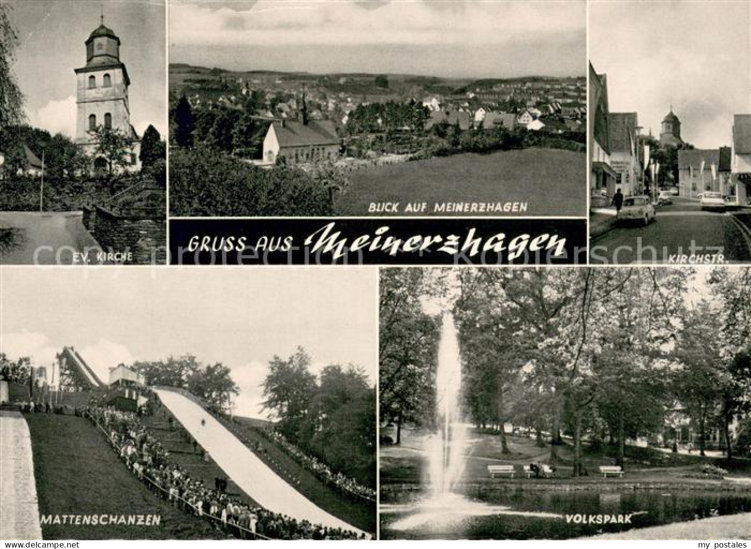 73701558 Meinerzhagen Teilansicht Kirchstr. Ev.Kirche Mattenschanzen Volkspark M - Meinerzhagen