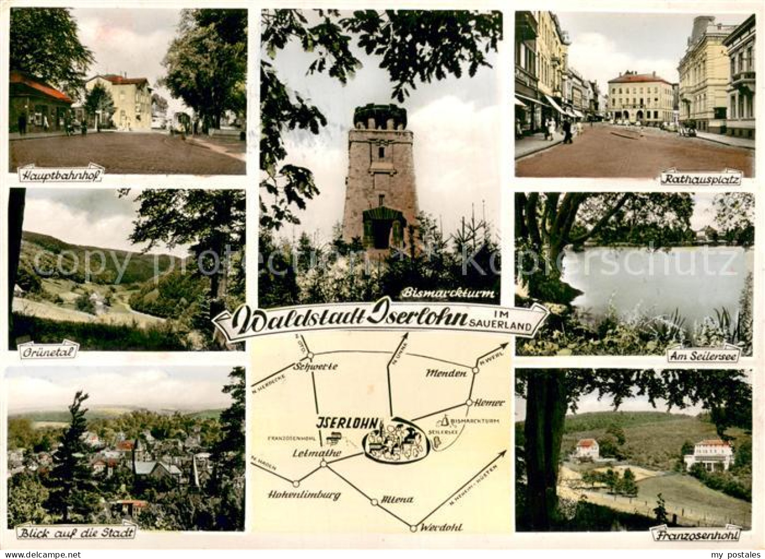 73701541 Iserlohn Bismarckturm Rathausplatz Seilersee Franzosenhohl Gruenetal Ha - Iserlohn