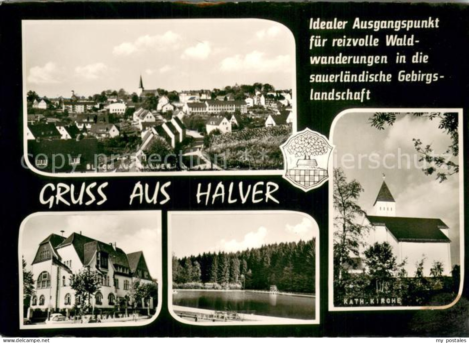 73701513 Halver Gesamtansicht Kath. Kirche Amtsverwaltung Waldfreibad Halver - Halver