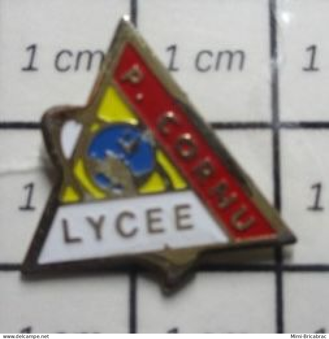 615E Pin's Pins / Beau Et Rare / ADMINISTRATIONS / LYCEE P CORNU GLOBE TERRESTRE - Administración