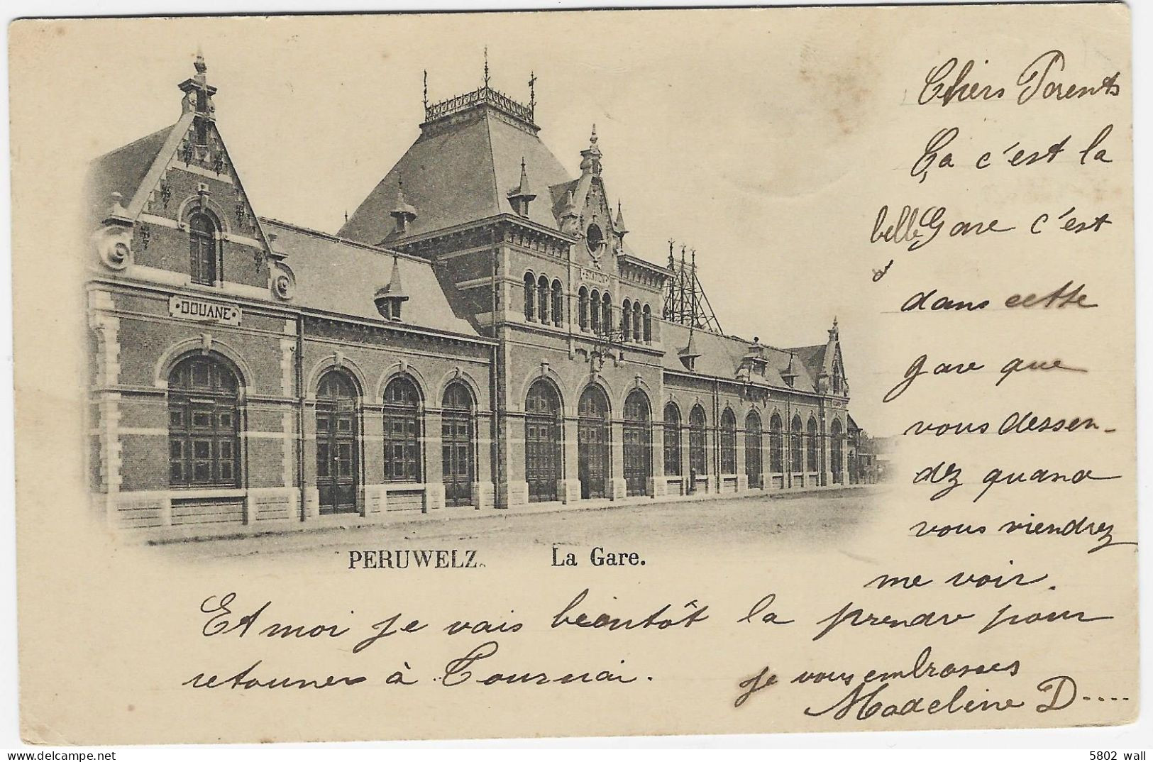 PERUWELZ : La Gare - 1900 - Péruwelz