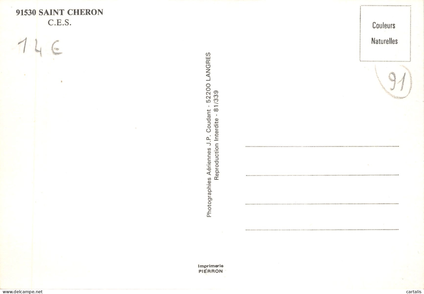 91-SAINT CHERON-N 606-B/0381 - Saint Cheron