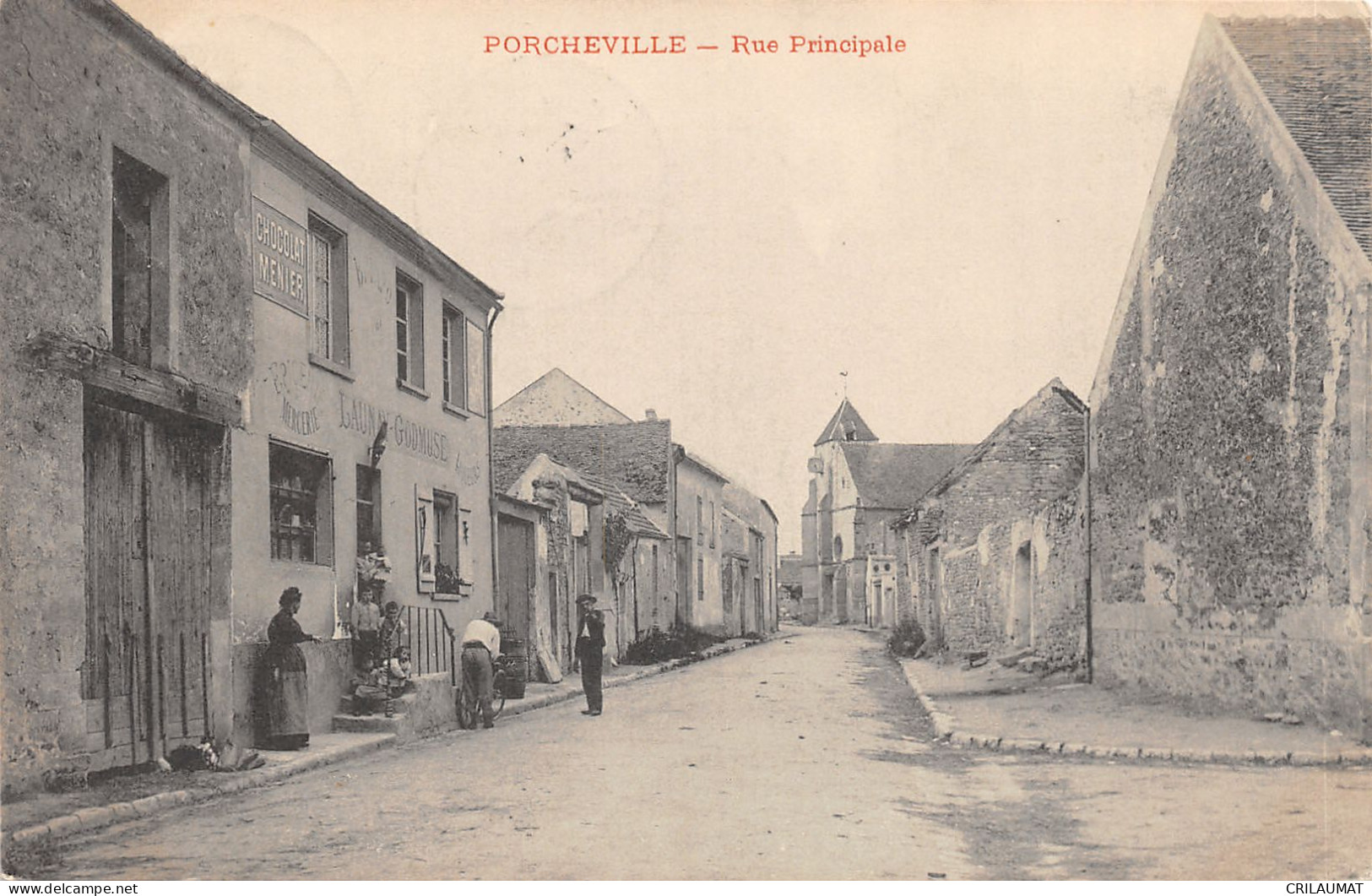 78-PORCHEVILLE-RUE PRINCIPALE-N°6030-H/0363 - Porcheville