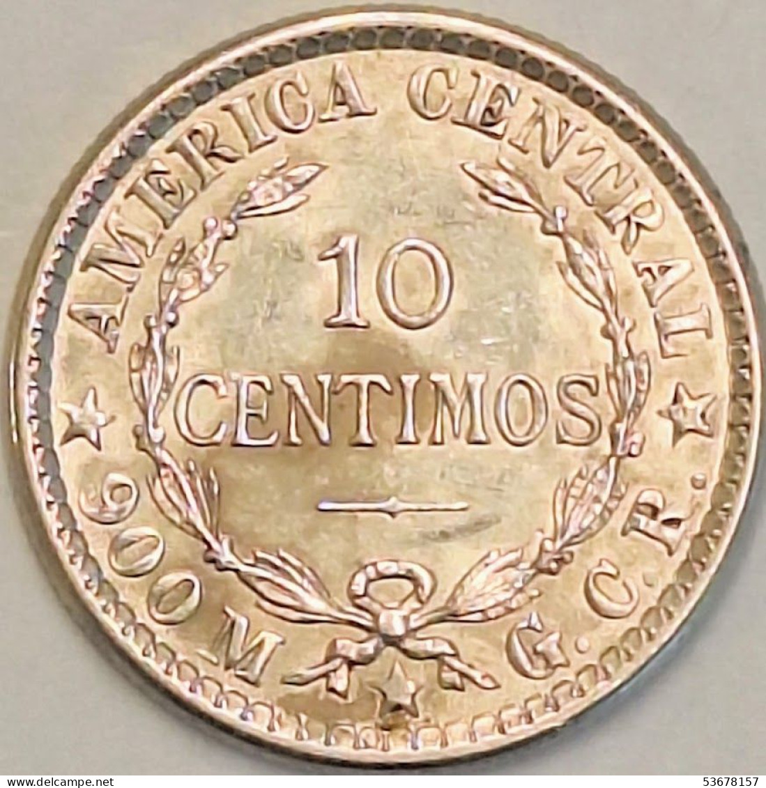 Costa Rica - 10 Centimos 1912(P), KM# 146, Silver (#3505) - Costa Rica