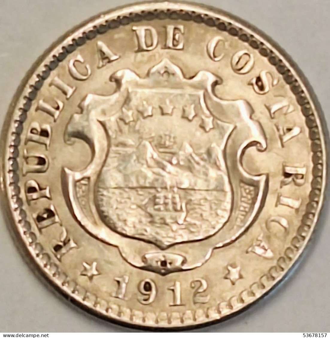 Costa Rica - 10 Centimos 1912(P), KM# 146, Silver (#3505) - Costa Rica