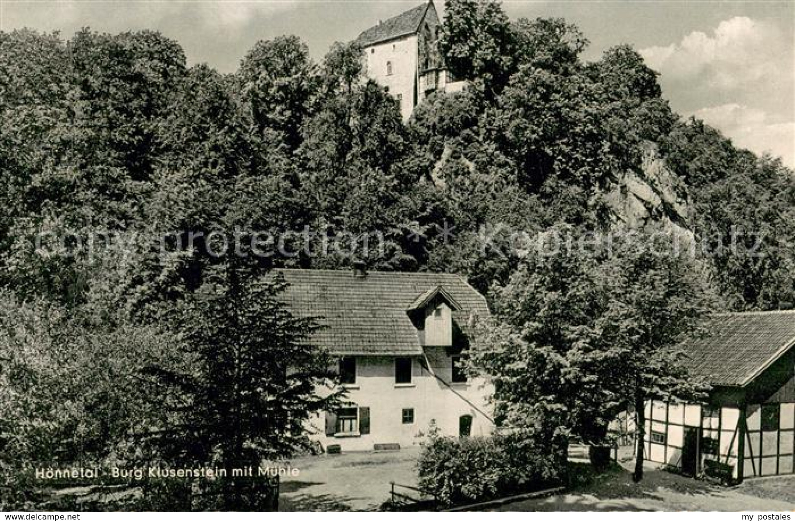 73700269 Hoennetal Hemer Burg Klusenstein Mit Muehle Fachwerkhaus  - Hemer