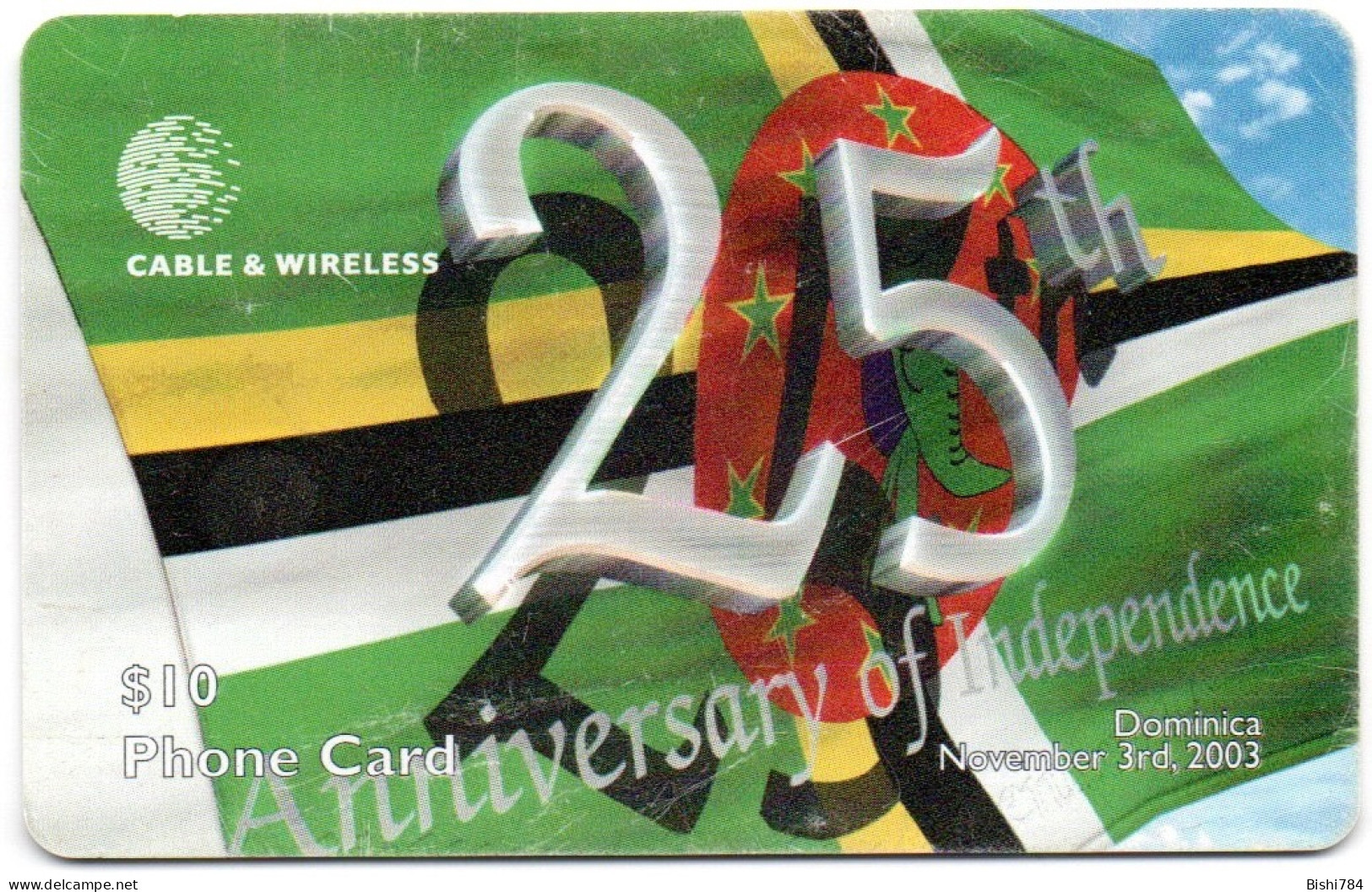 Dominica - Dominica's 25th Anniversary Of Independence. (Red Chip) - Dominica