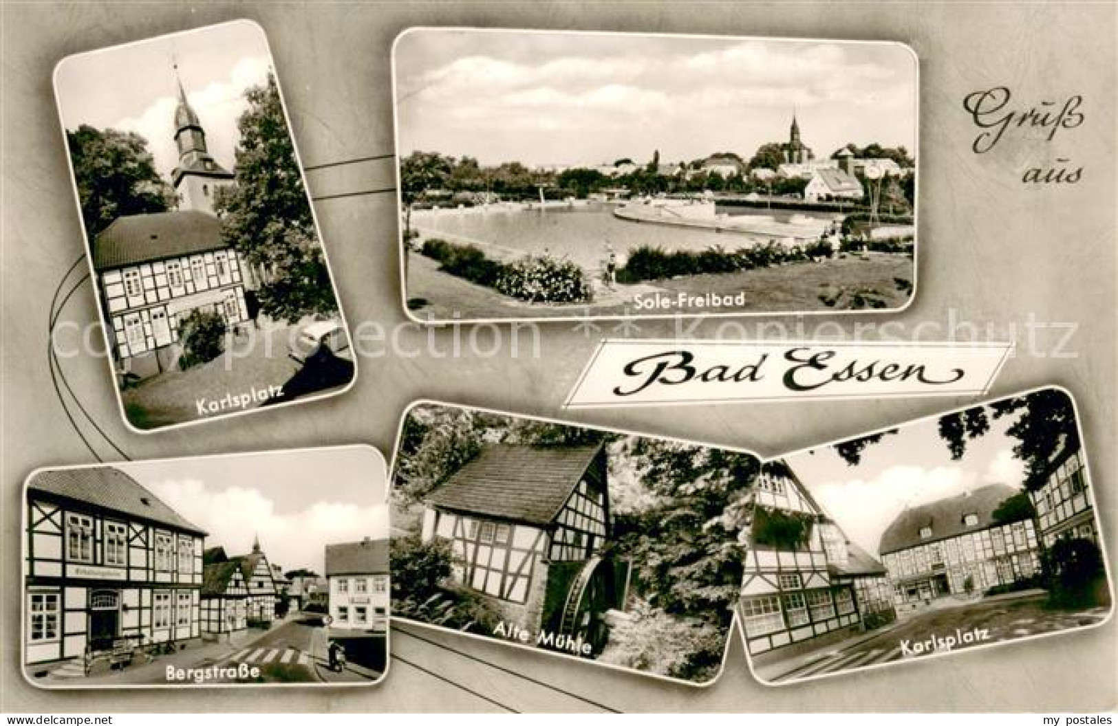 73700161 Bad Essen Sole-Freibad Karlsplatz Alte Muehle Bergstrasse Fachwerkhaus  - Bad Essen