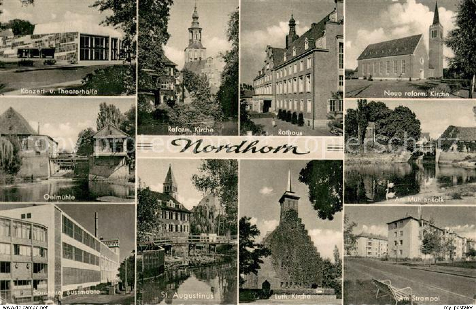 73699271 Nordhorn Konzert- Und Theaterhalle Kirche Rathaus Oelmuehle Muehlenkolk - Nordhorn