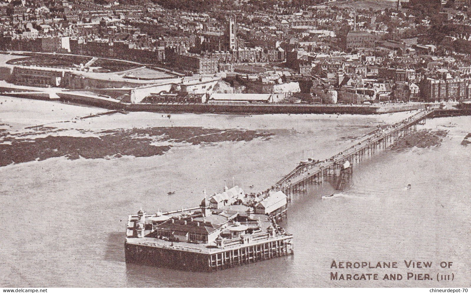 AEROPLANE VIEW OF MARGATE AND PIER - Margate