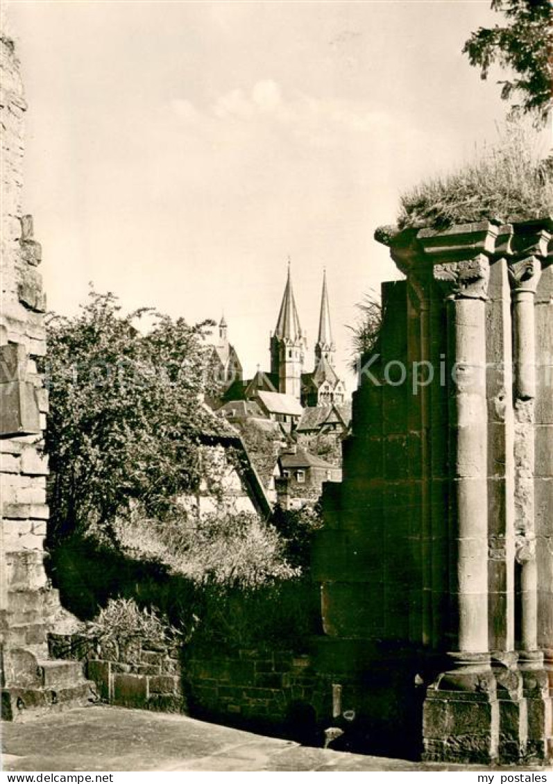 73699201 Gelnhausen Kaiserpfalz Blick Von Der Kapelle Auf Die Marienkirche Gelnh - Gelnhausen