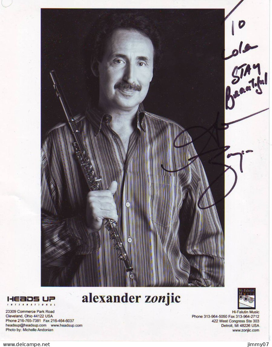 Alexander Zonjic (20x25 Cm)   Original Dedicated Photo - Cantantes Y Musicos