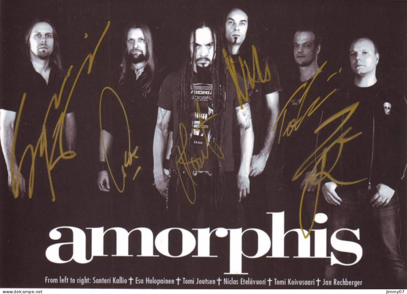 Amorphis (10x15 Cm)   Original Dedicated Photo - Chanteurs & Musiciens