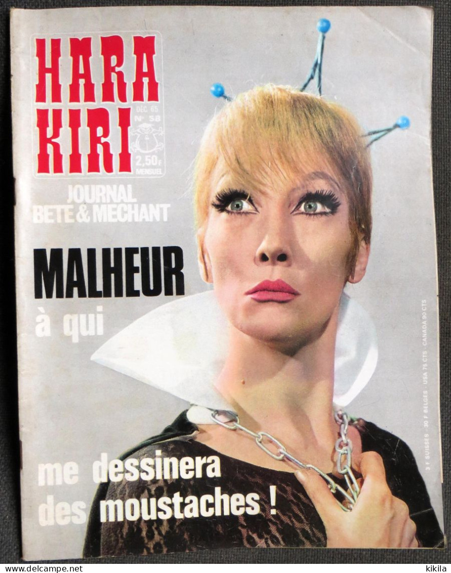 HARA KIRI N° 58 Décembre 1965 Journal Bête Et Méchant Professeur Choron  Reiser   Gébé  Cabu Le Journal De Catherine* - Humour