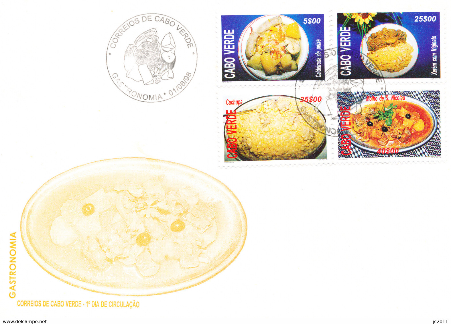 Cabo Verde - 1998 - Gastronomy / Local Cuisine - FDC - Islas De Cabo Verde