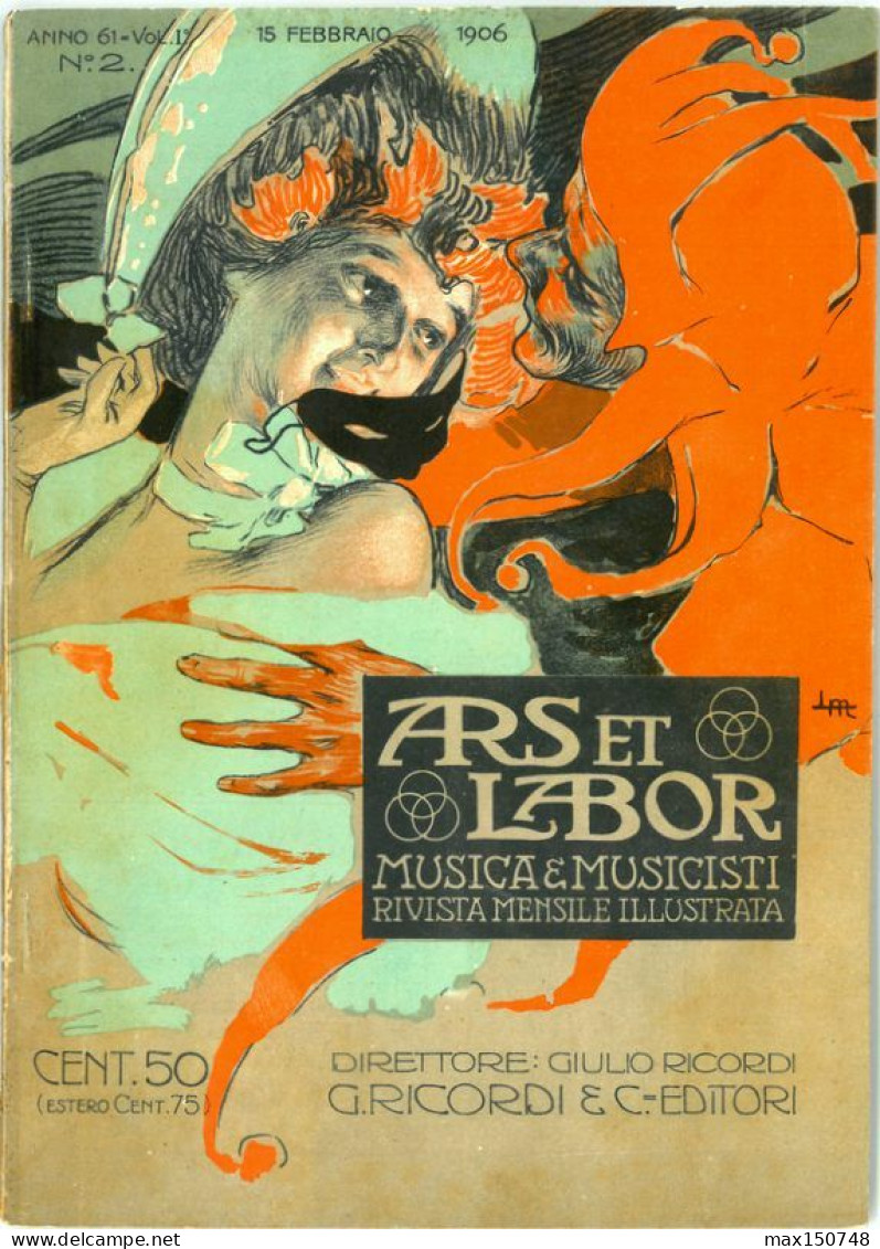 1906 - Art Nouveau - Rivista Ars Et Labor - Capolavoro Di Leopoldo Metlicovitz - Art, Design, Décoration