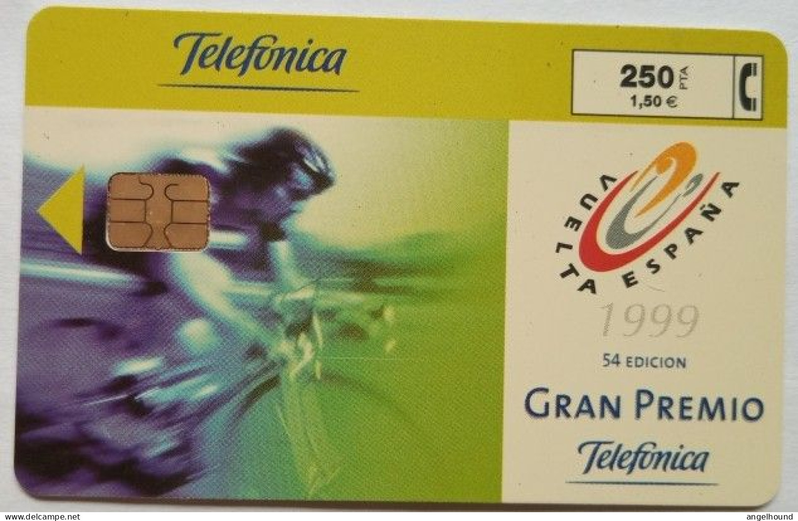 Spain 250 Pta. Chip Card- Vuelta Espana 1999 Gran Premio - Basisuitgaven