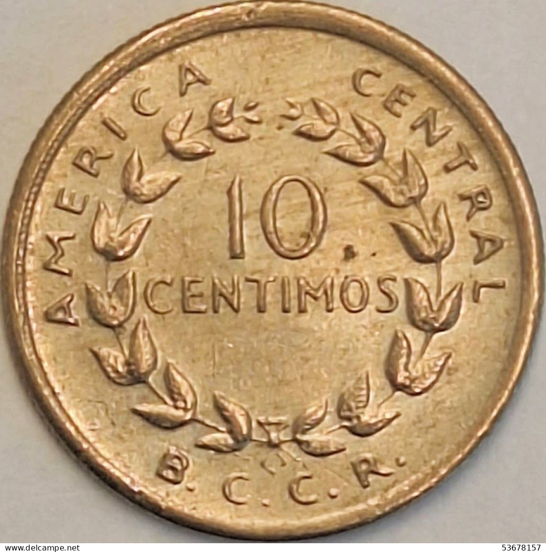 Costa Rica - 10 Centimos 1969, KM# 185.2 (#3508) - Costa Rica