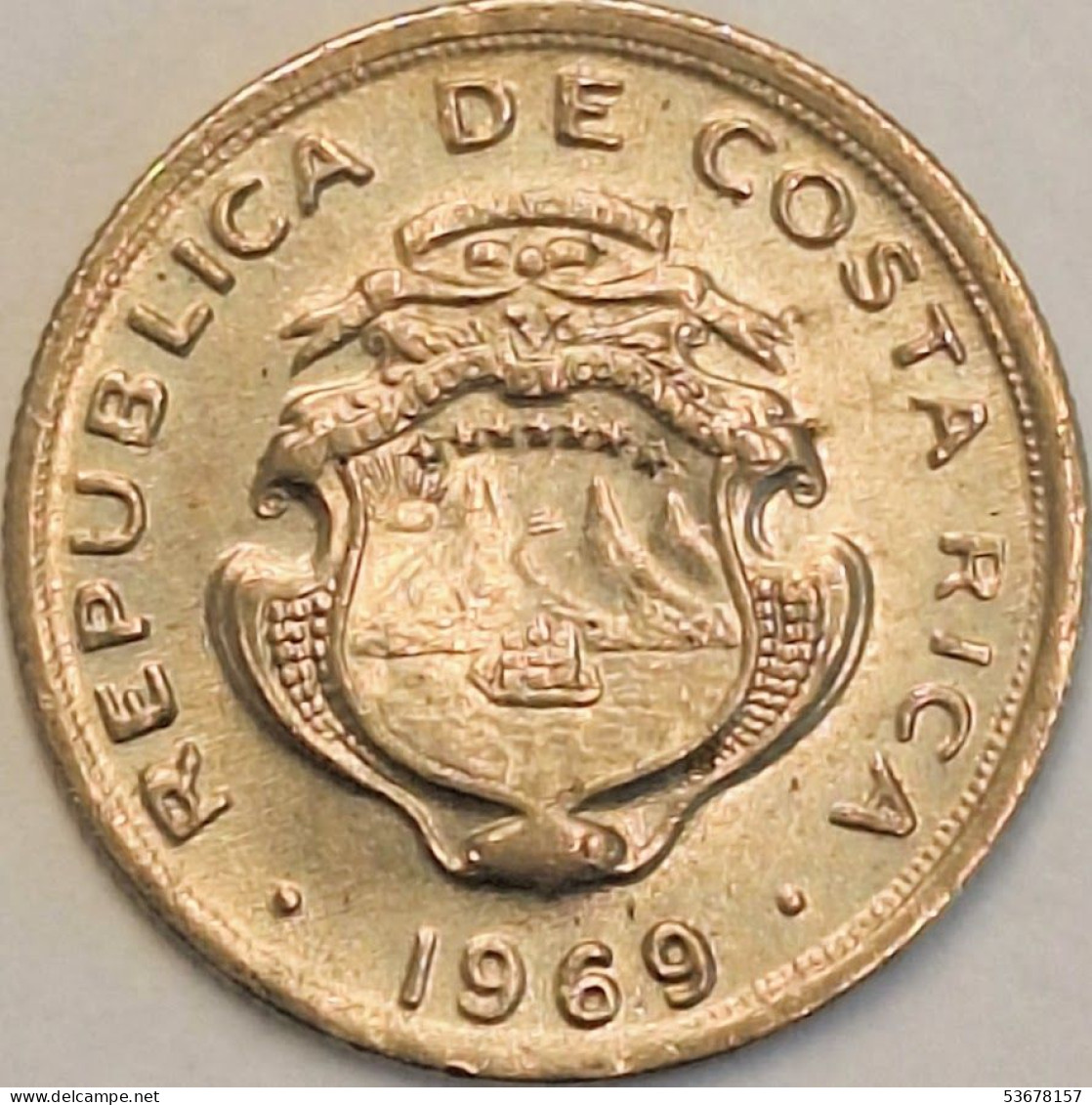 Costa Rica - 10 Centimos 1969, KM# 185.2 (#3508) - Costa Rica