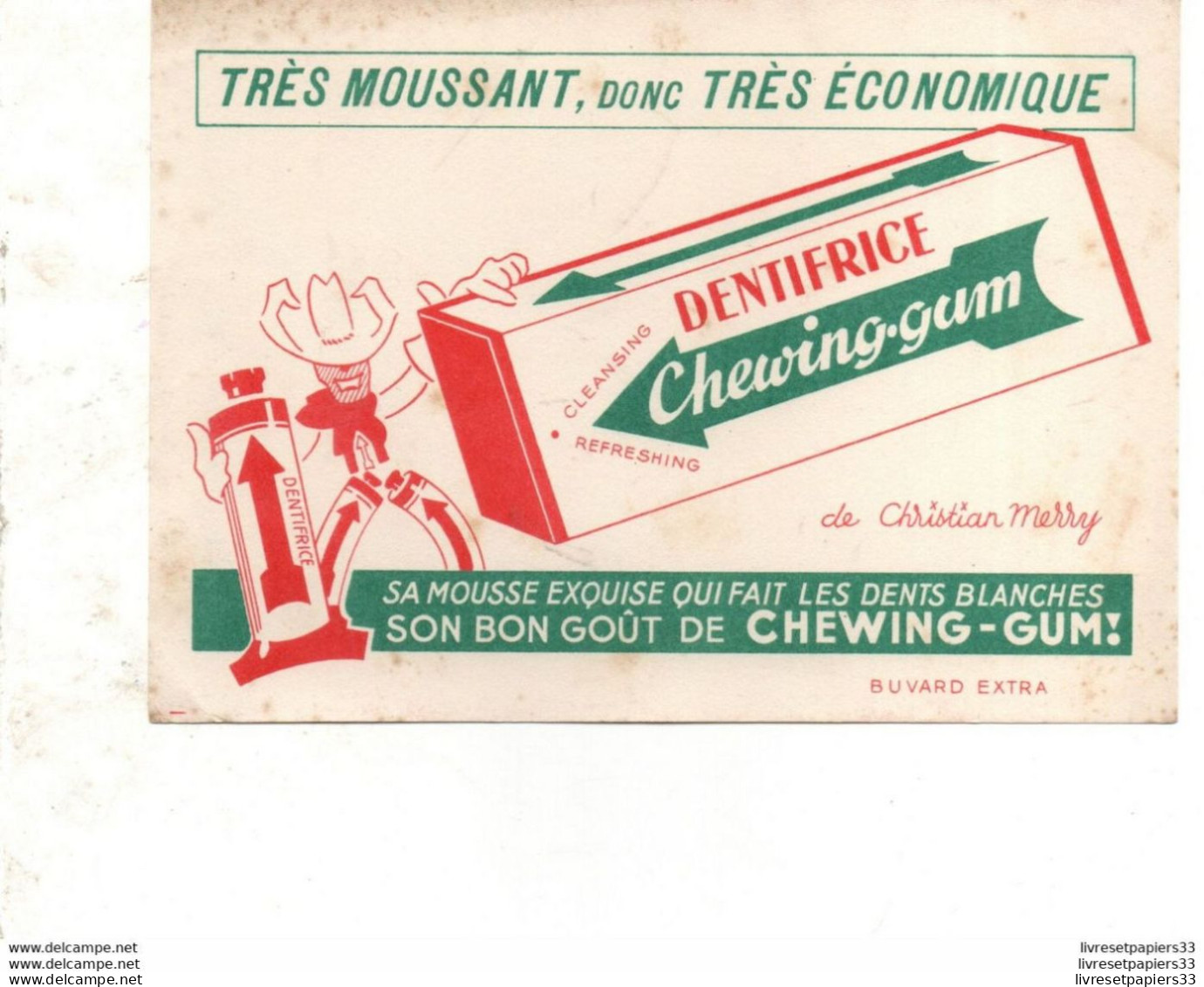 Buvard Dentifrice Chewing Gum De Christian Merry - Parfums & Beauté