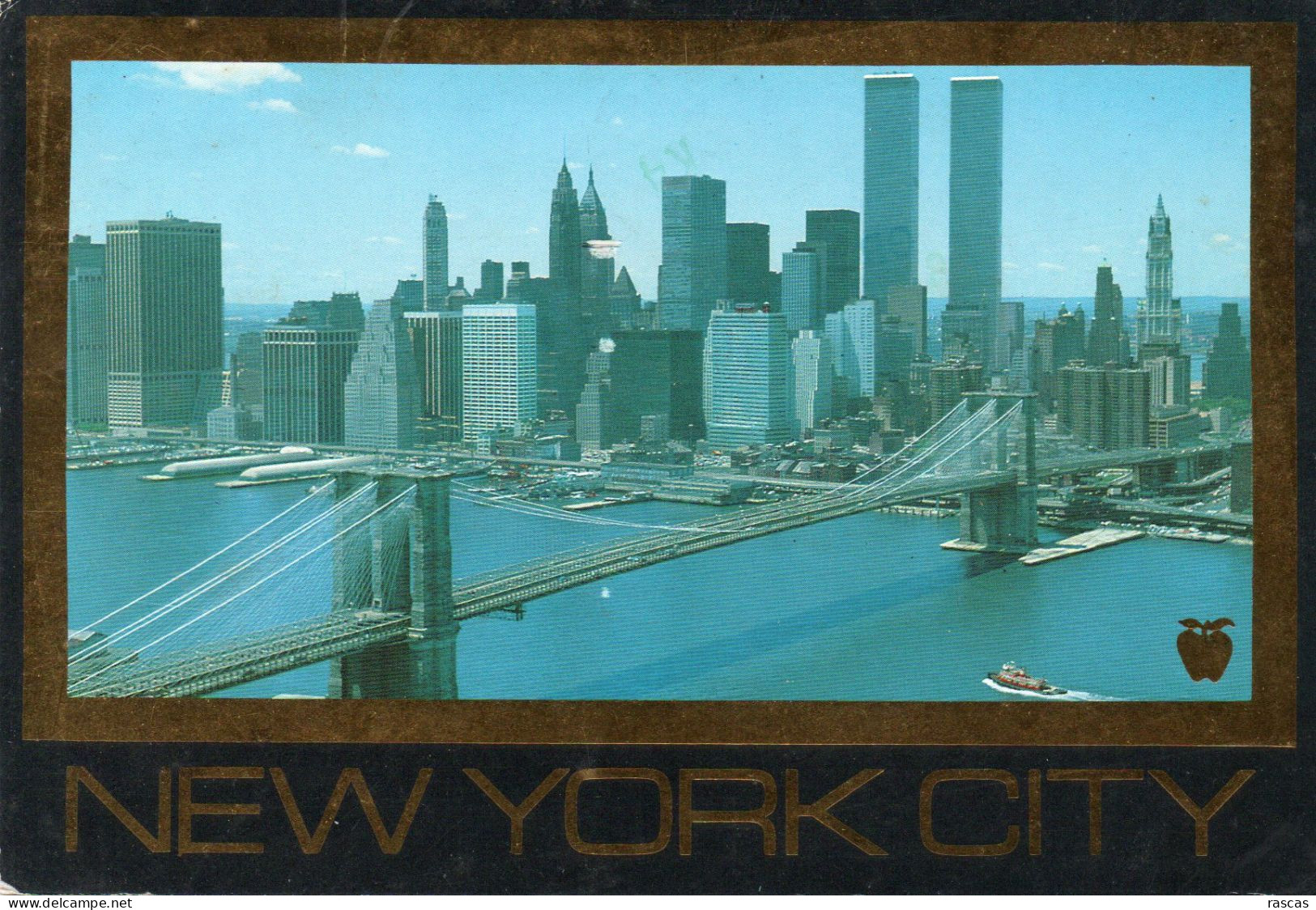 CPM - P - USA - ETATS UNIS - NEW YORK - THE BROOKLYN BRIDGE CROSSING THE EAST RIVER WITH VIEW OF THE WORLD TRADE CENTER - World Trade Center