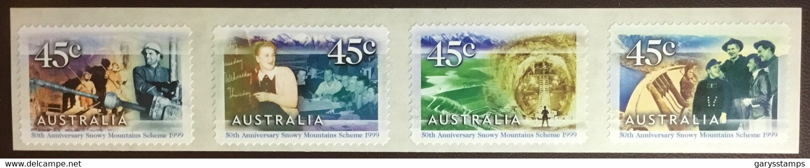 Australia 1999 Snowy Mountains Scheme Self Adhesive Strip MNH - Ungebraucht